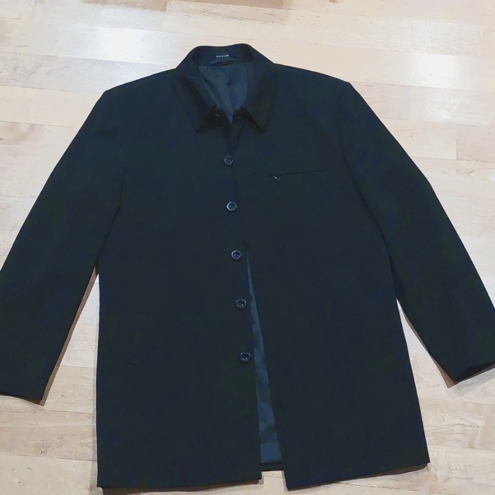 Men's long black jacket
